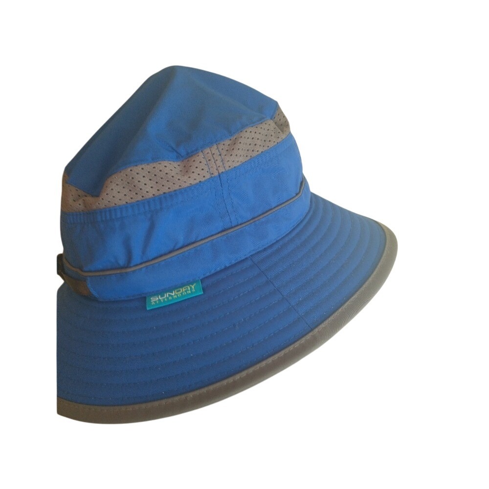 Sunday Afternoons Kids Blue Mesh Sun Hat Size M 2-5 Years Adjustable Wide Brim - Picture 5 of 9